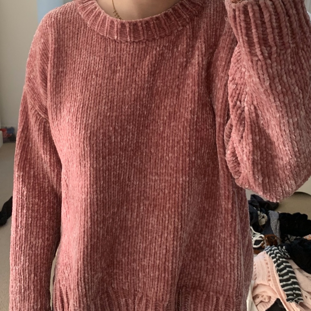 Pink Velvet Sweater